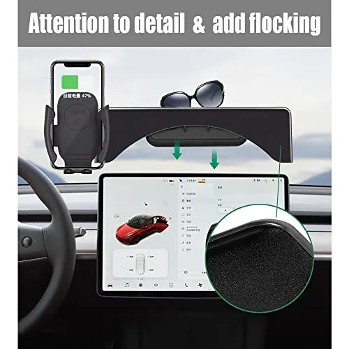 Tesla for Model 3 Model Y Cellphone Mount Stand Wireless Charge Cell Phone Holder Without Noise for Model 3 Model Y Accessories