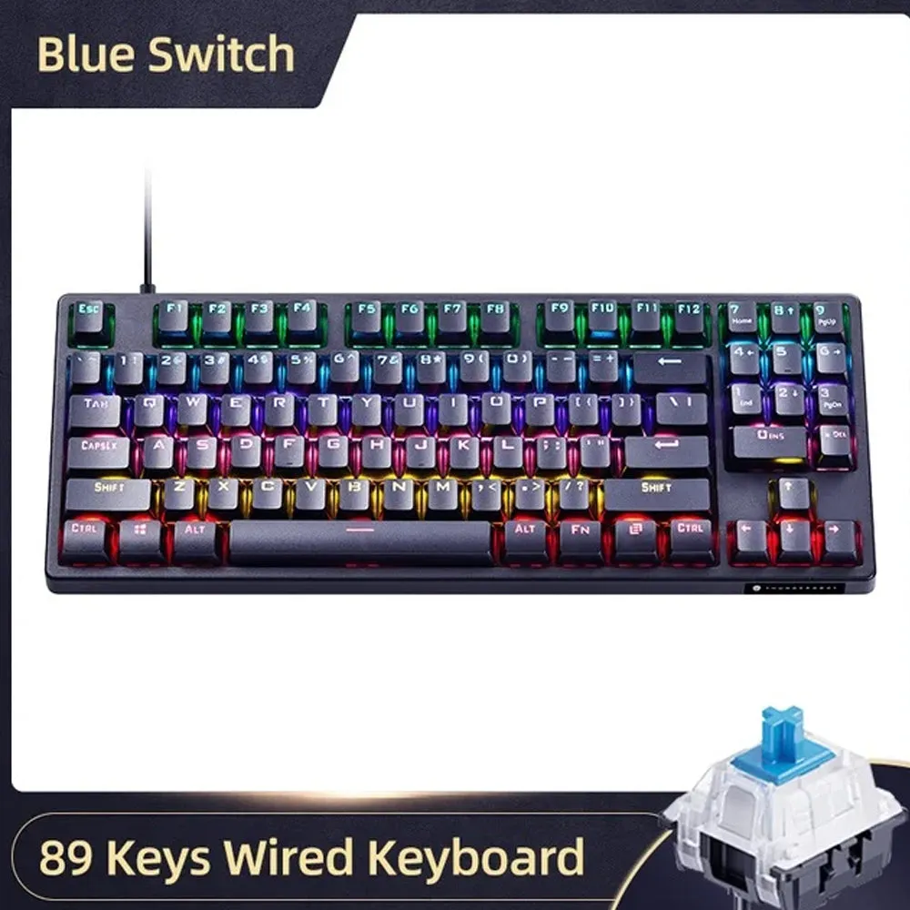 Thunderobot Mechanical Wired Gaming Keyboard KG3089R Blue Switch