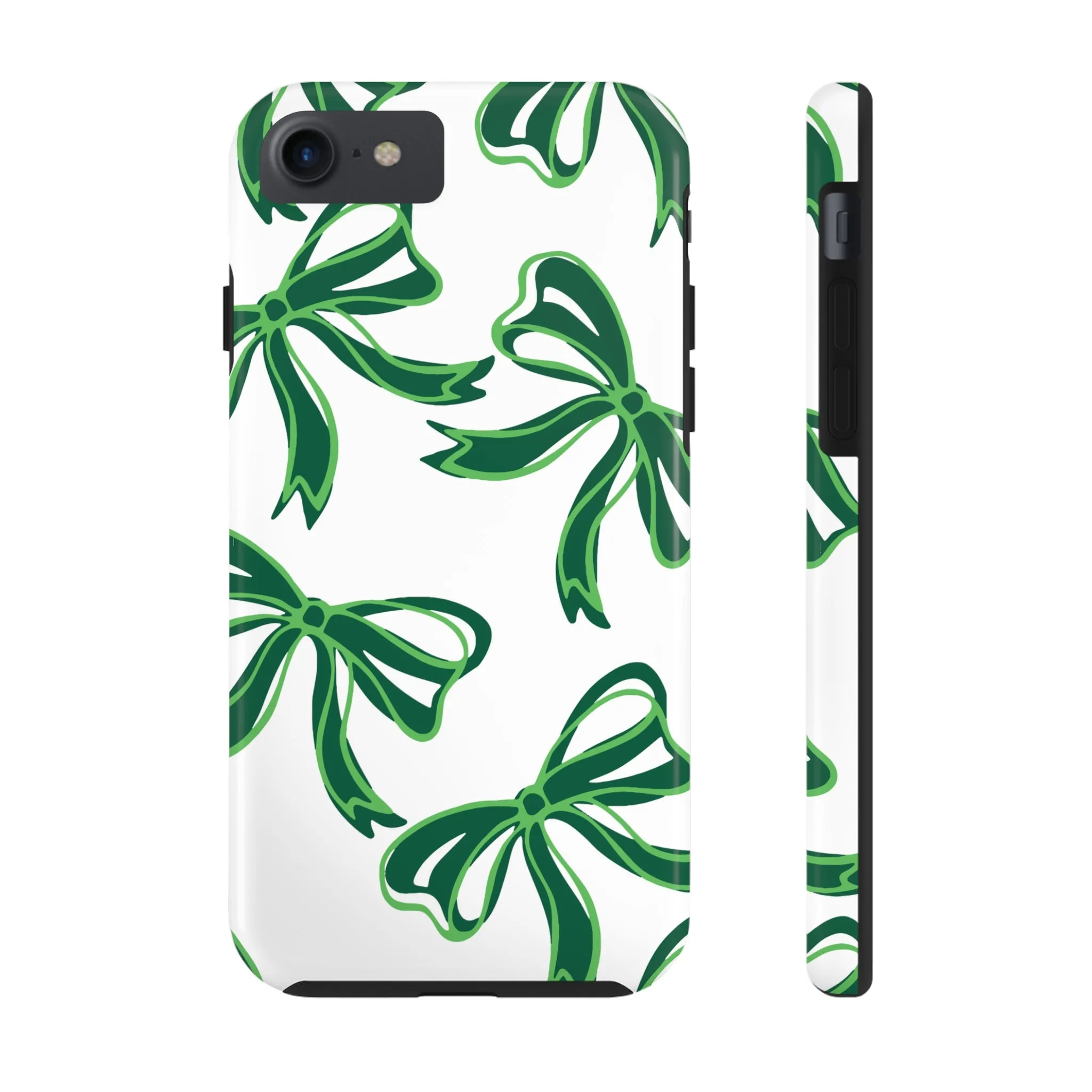 Trendy Bow Phone Case, Bed Party Bow Iphone case, Bow Phone Case, - Binghamton, BING, Bearcats, green and white