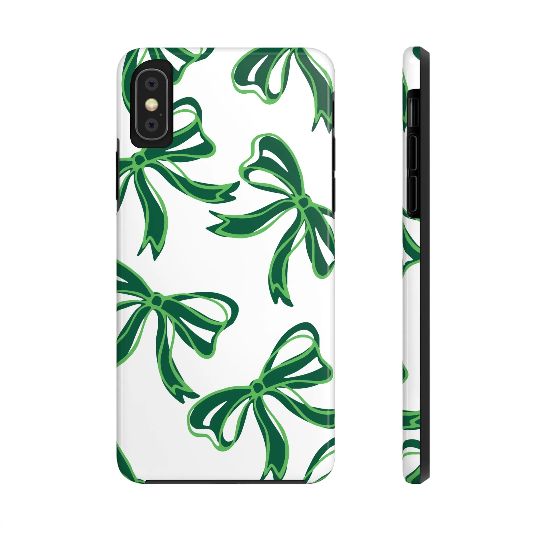 Trendy Bow Phone Case, Bed Party Bow Iphone case, Bow Phone Case, - Binghamton, BING, Bearcats, green and white