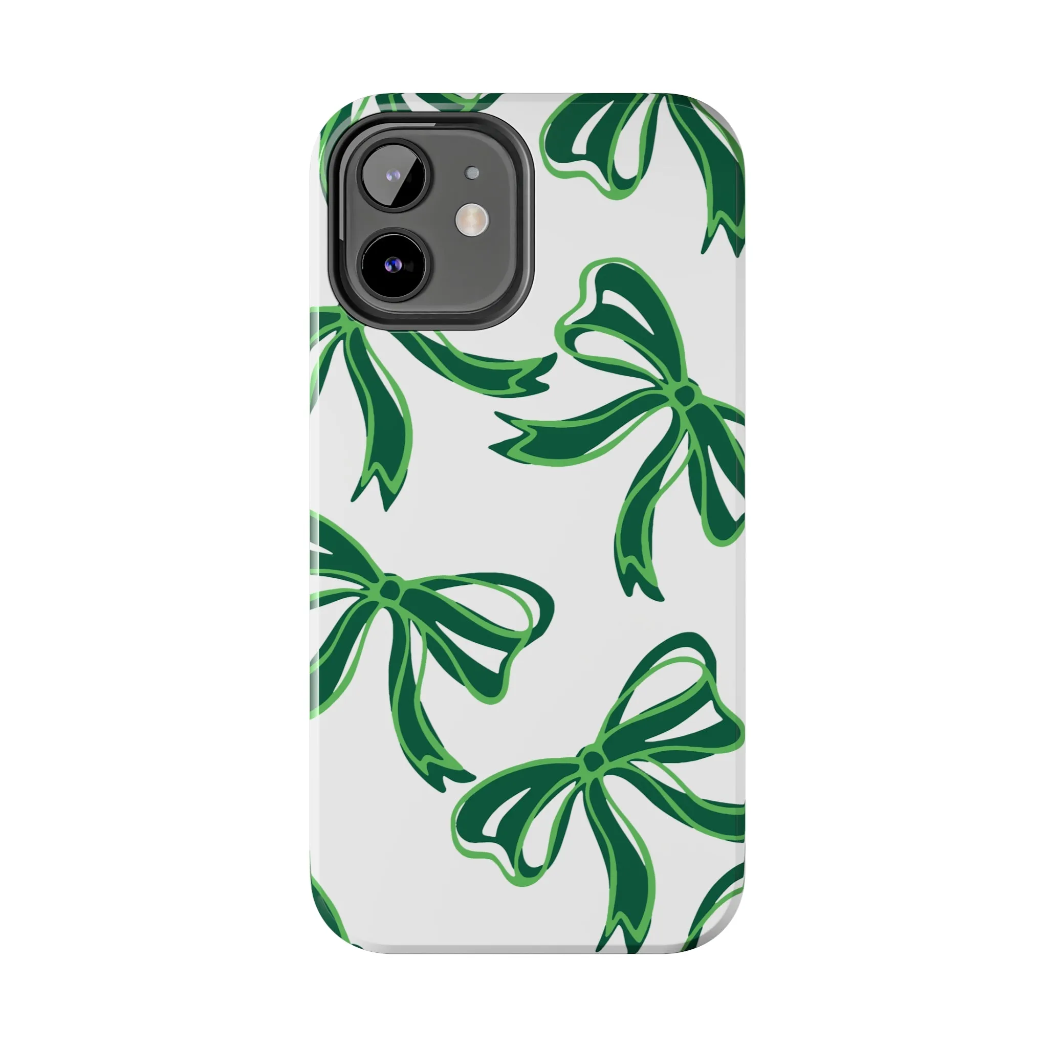 Trendy Bow Phone Case, Bed Party Bow Iphone case, Bow Phone Case, - Binghamton, BING, Bearcats, green and white