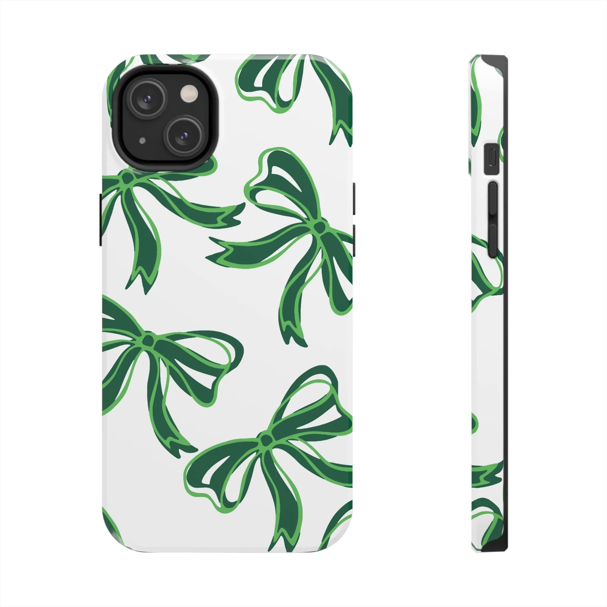 Trendy Bow Phone Case, Bed Party Bow Iphone case, Bow Phone Case, - Binghamton, BING, Bearcats, green and white