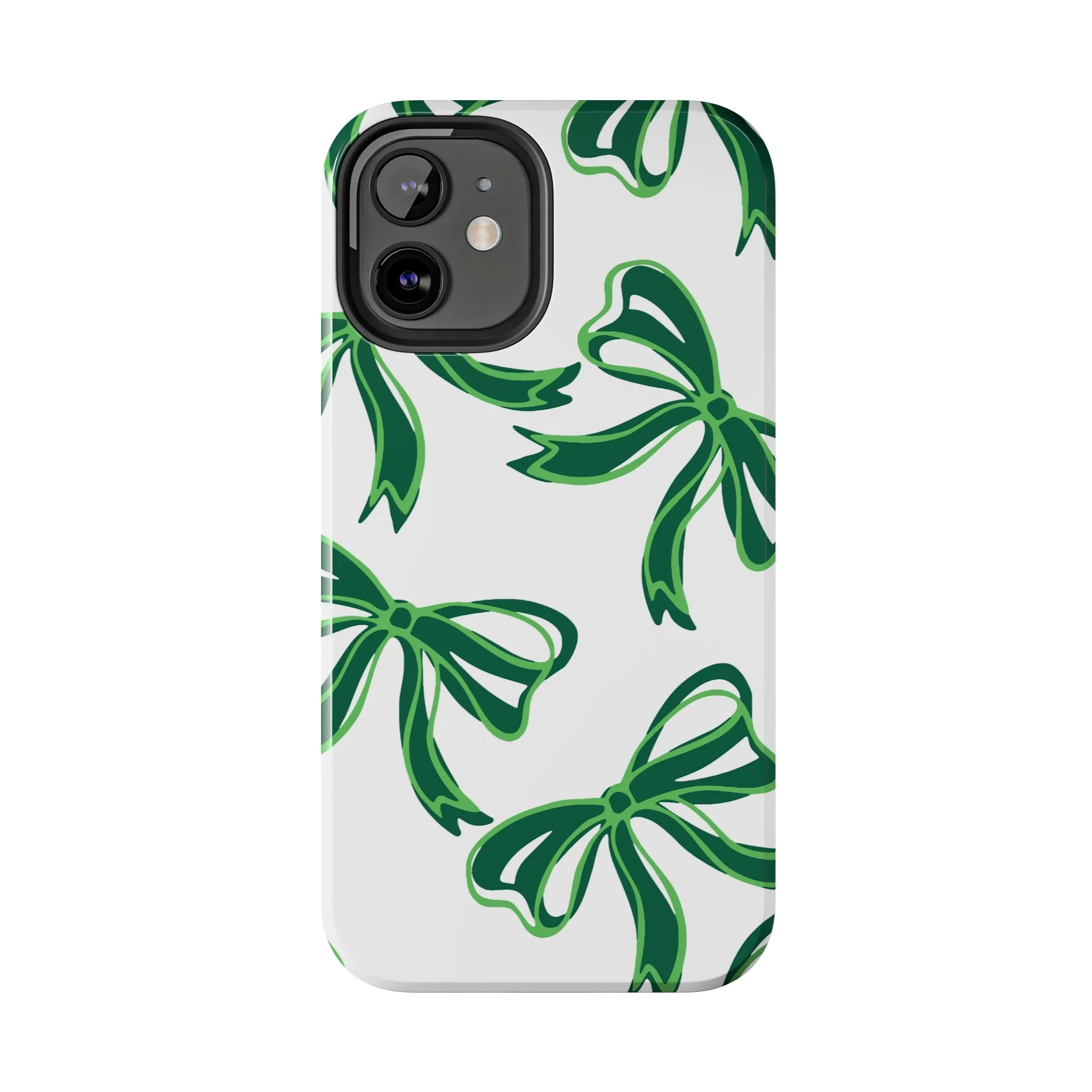 Trendy Bow Phone Case, Bed Party Bow Iphone case, Bow Phone Case, - Binghamton, BING, Bearcats, green and white