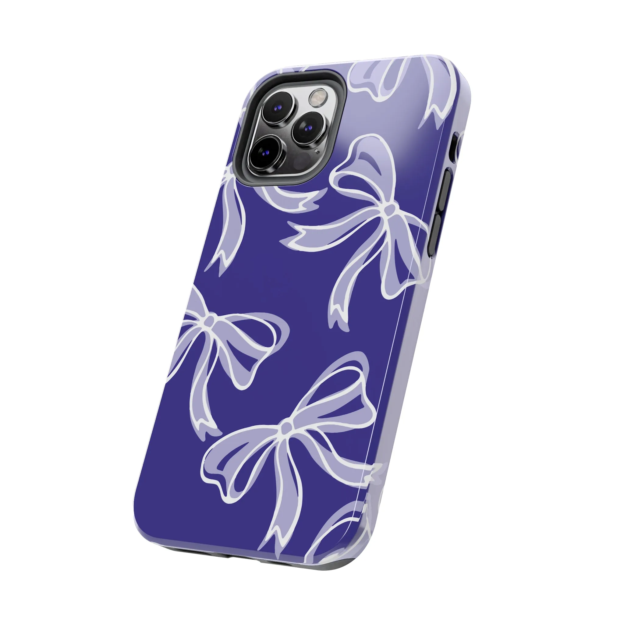 Trendy Bow Phone Case, Bed Party Bow Iphone case, Bow Phone Case, Northwestern, Purple and White, High Point, iphone13, iphone 14