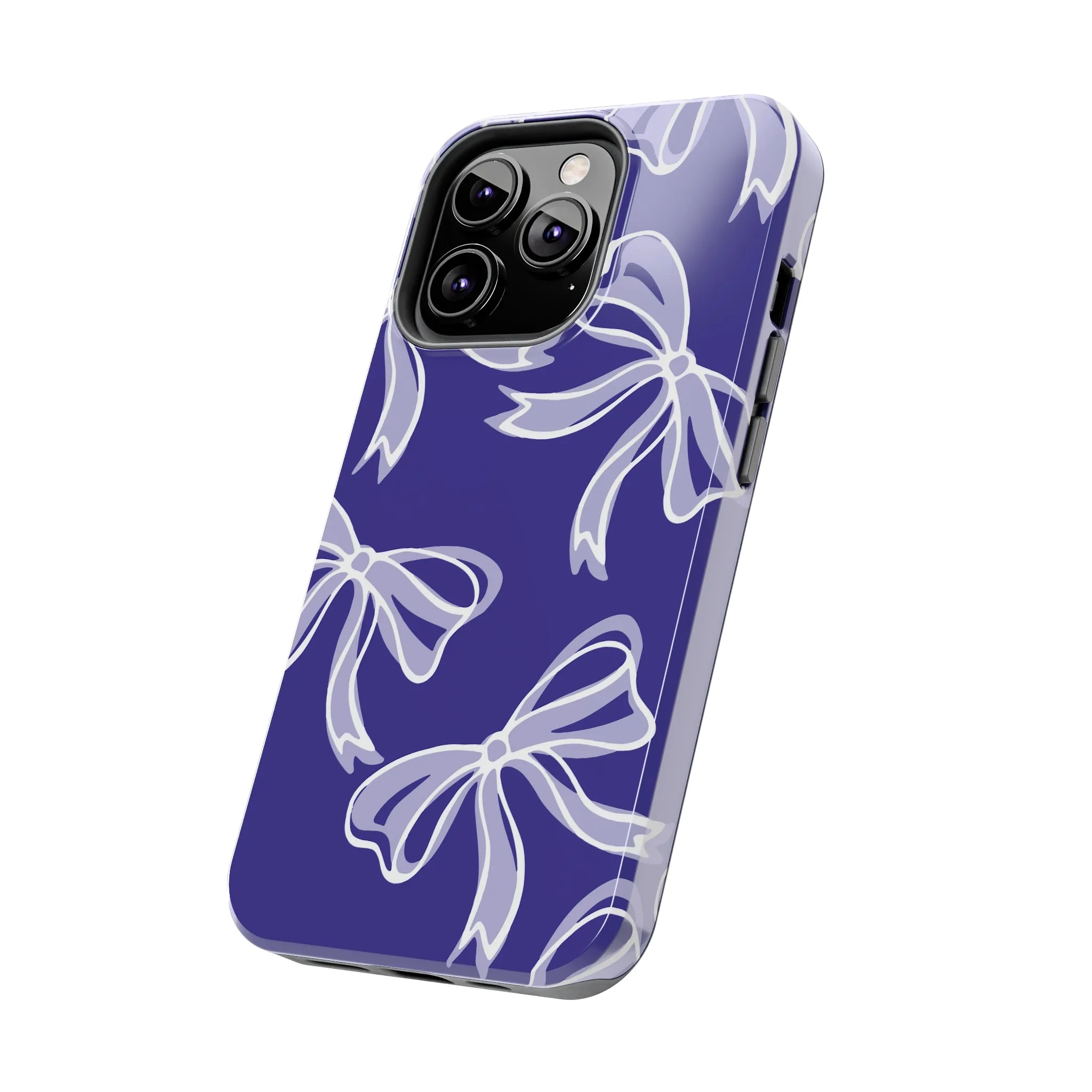 Trendy Bow Phone Case, Bed Party Bow Iphone case, Bow Phone Case, Northwestern, Purple and White, High Point, iphone13, iphone 14