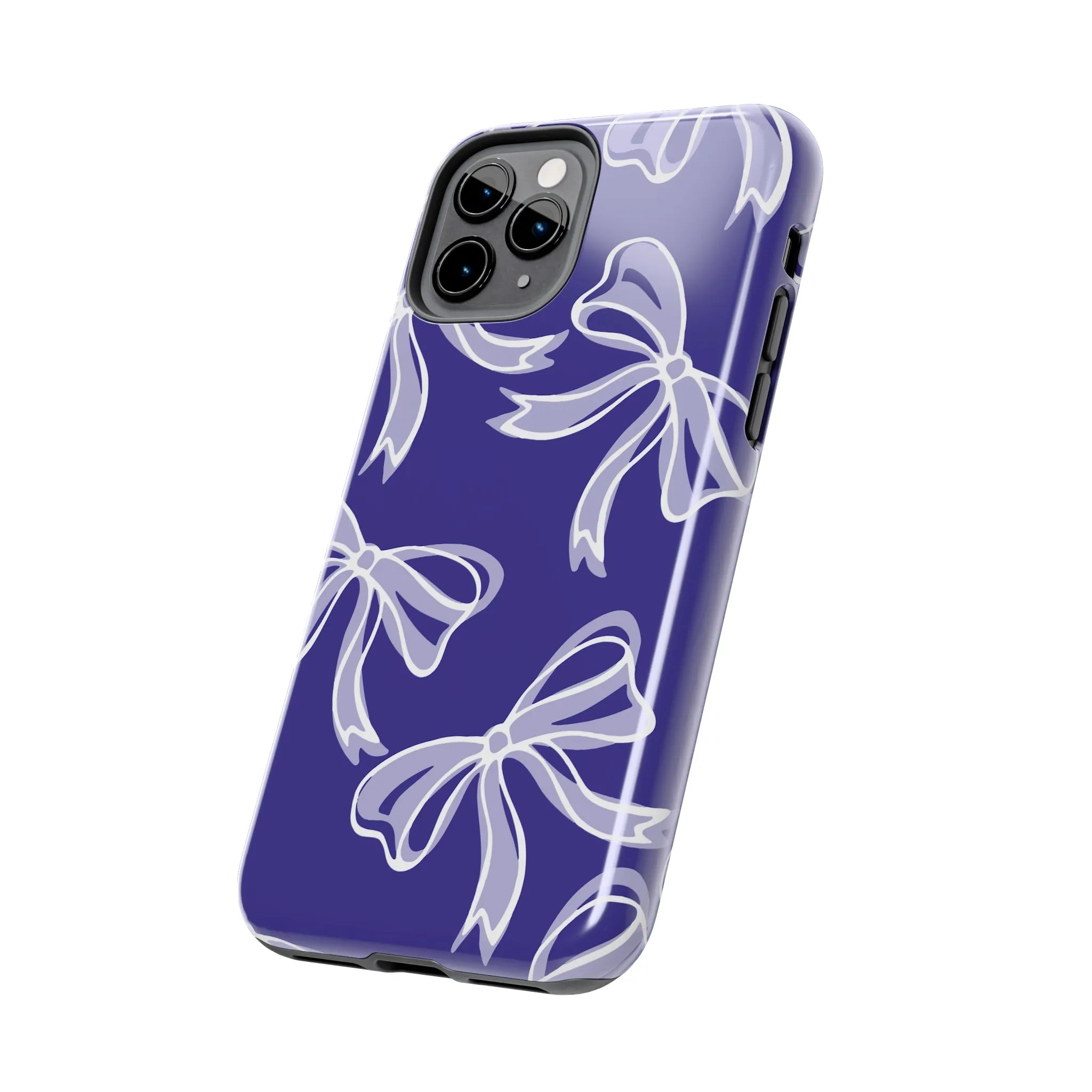 Trendy Bow Phone Case, Bed Party Bow Iphone case, Bow Phone Case, Northwestern, Purple and White, High Point, iphone13, iphone 14