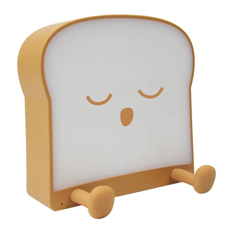 USB Bedroom Cute Charging Toast Night Light with Touch Sensor