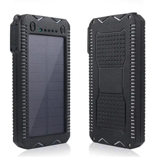 Waterproof Solar Power Bank Phone Cigarette Lighter Charger