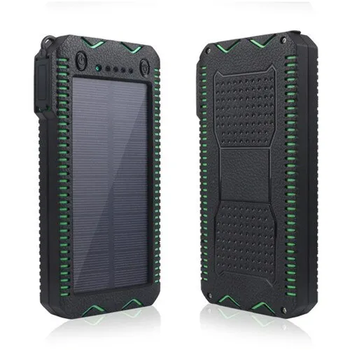 Waterproof Solar Power Bank Phone Cigarette Lighter Charger