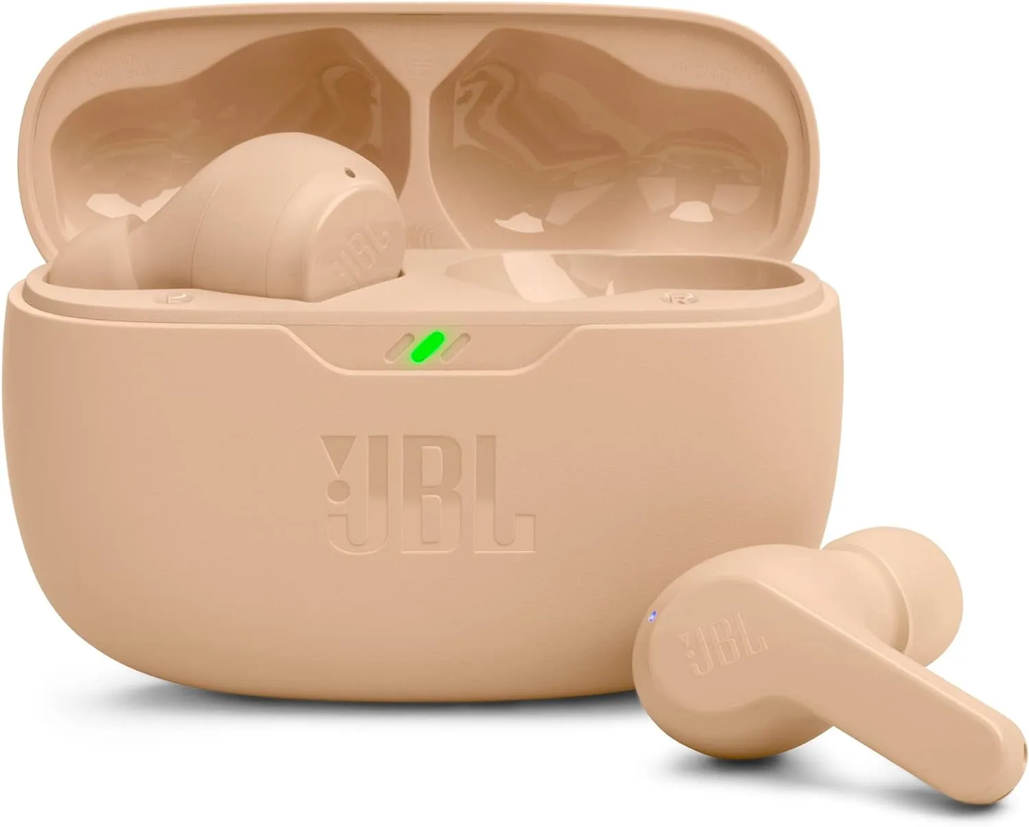 Wave Beam, In-Ear Wireless Earbuds with IP54 and IPX2 Waterproofing, Hands-Free Calling and 32 Hours Battery Life, in Beige