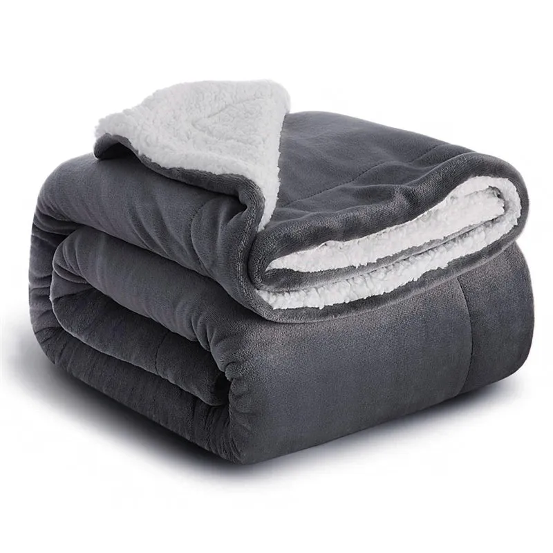 Winter Warm Thick Double Layer Plush Blanket For Chair Sofa