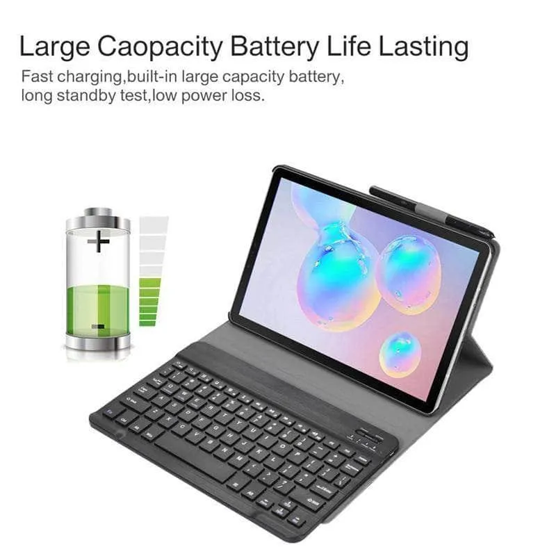 Wireless Bluetooth Keyboard Case Galaxy Tab S6 2019 T865 T860 Smart Case Pencil Holder