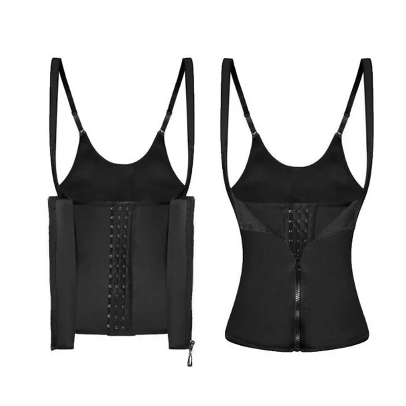 Women Zipper Strap Belt Corset Body Building Waist Shaper