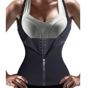 Women Zipper Strap Belt Corset Body Building Waist Shaper