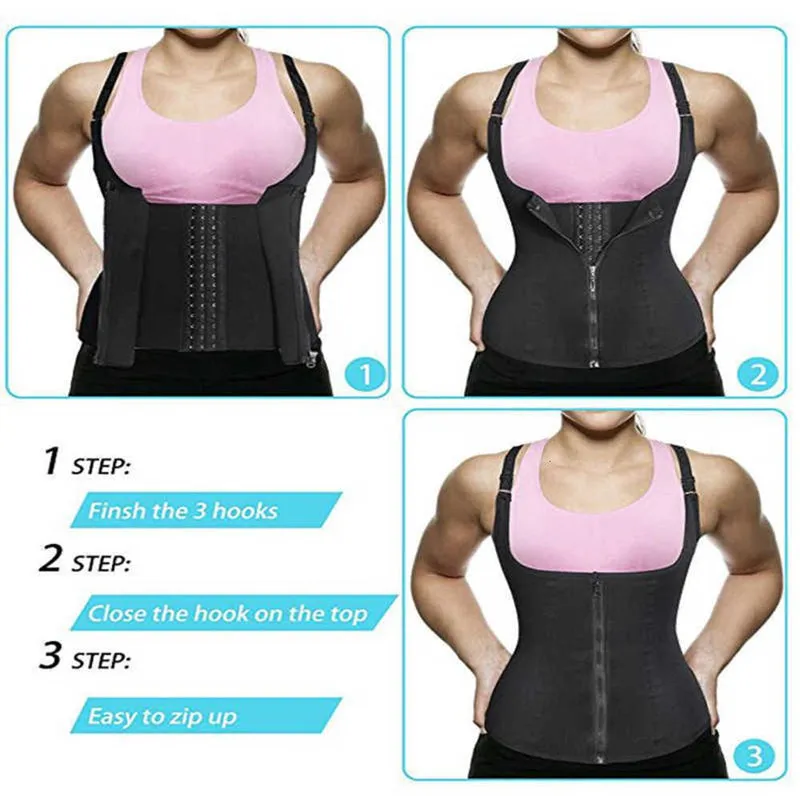 Women Zipper Strap Belt Corset Body Building Waist Shaper