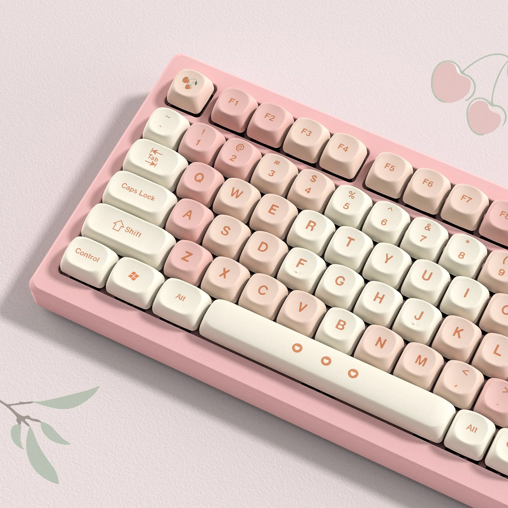 Womier Cherry Pudding 143-Key MOA Profile Dye-Sub PBT Keycap Set