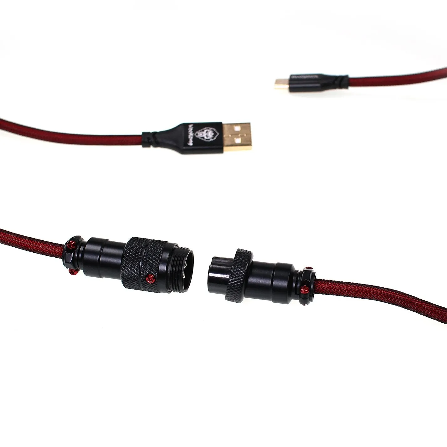 Wookong Red Keyboard Aviator Cables