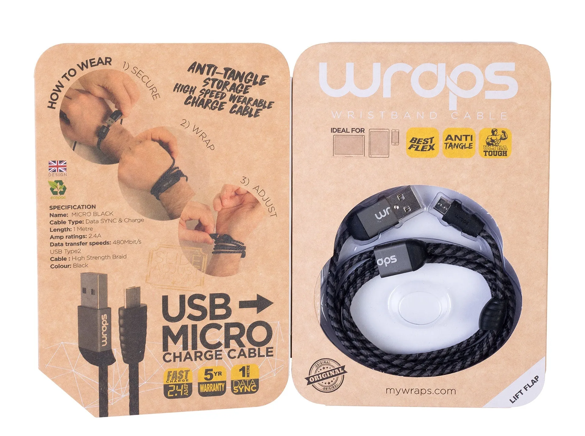 WRAPS Micro-USB Charge Cable