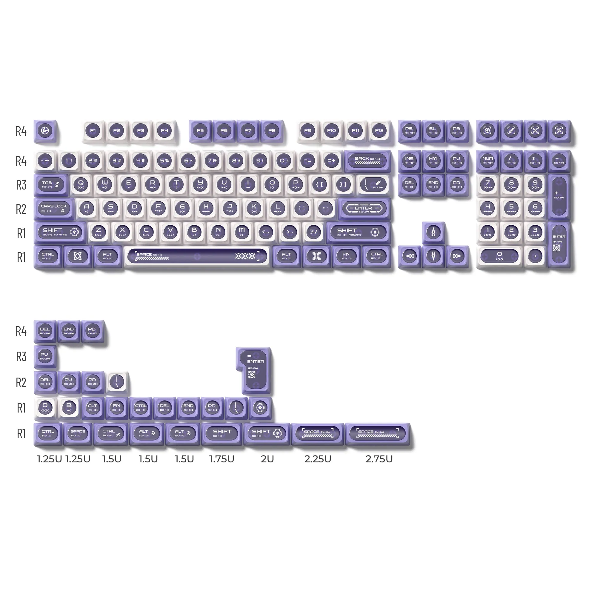 XVX  Cats eye  Cherry Profile Dye-Sub PBT Keycap Set 136-Key