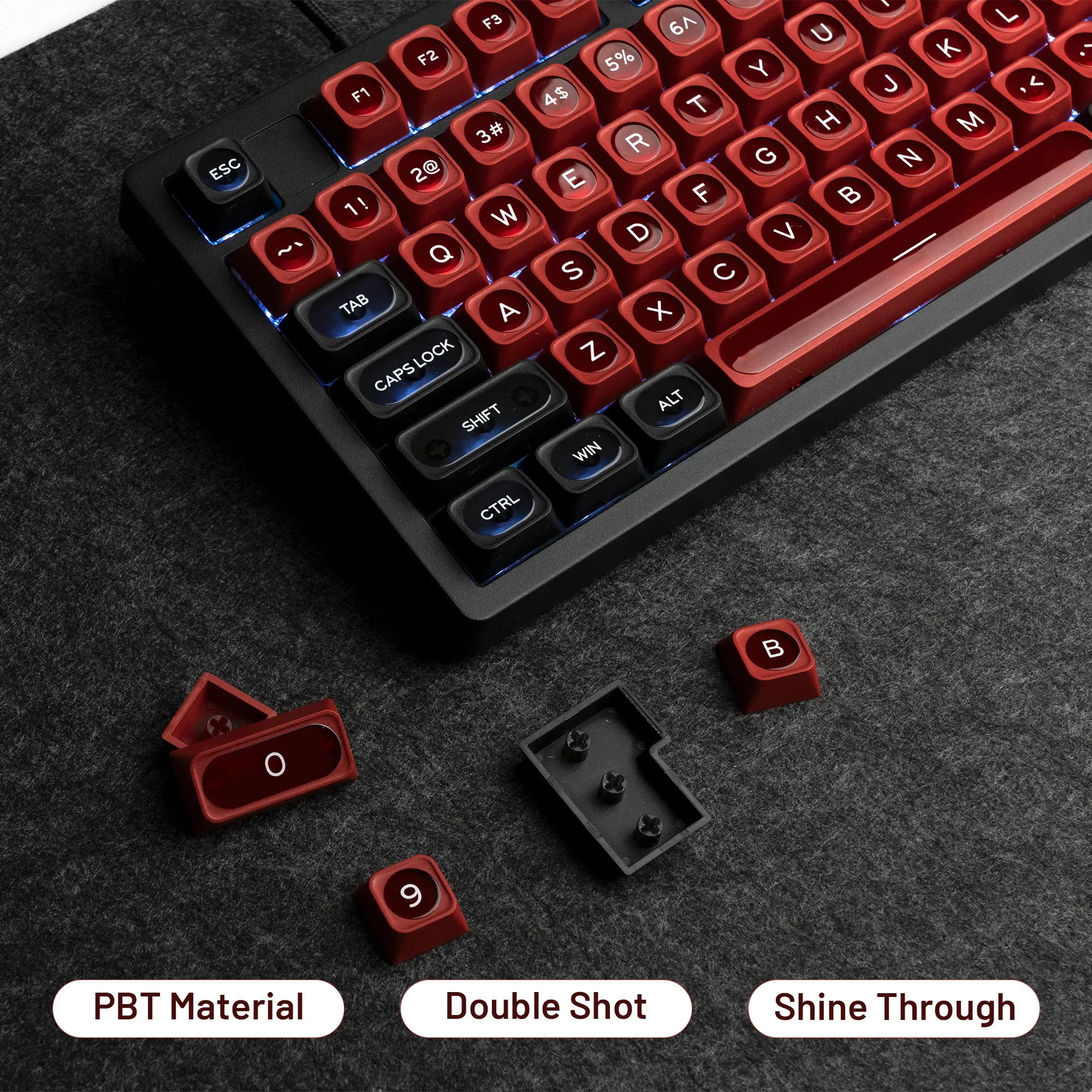 XVX  Cats eye  Cherry Profile Dye-Sub PBT Keycap Set 136-Key