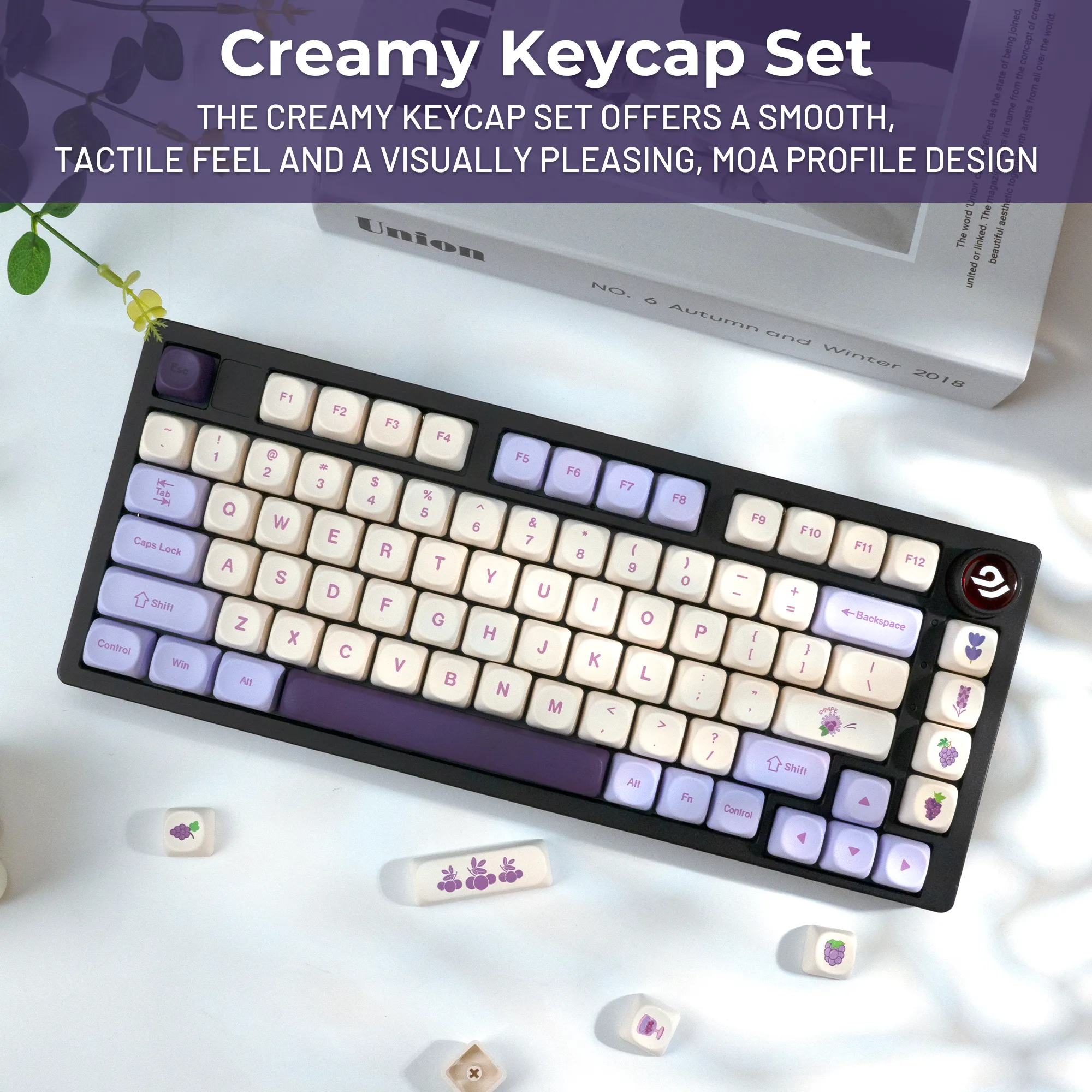 XVX  Purple grapes  MOA Profile Dye-Sub PBT Keycap Set 143-Key