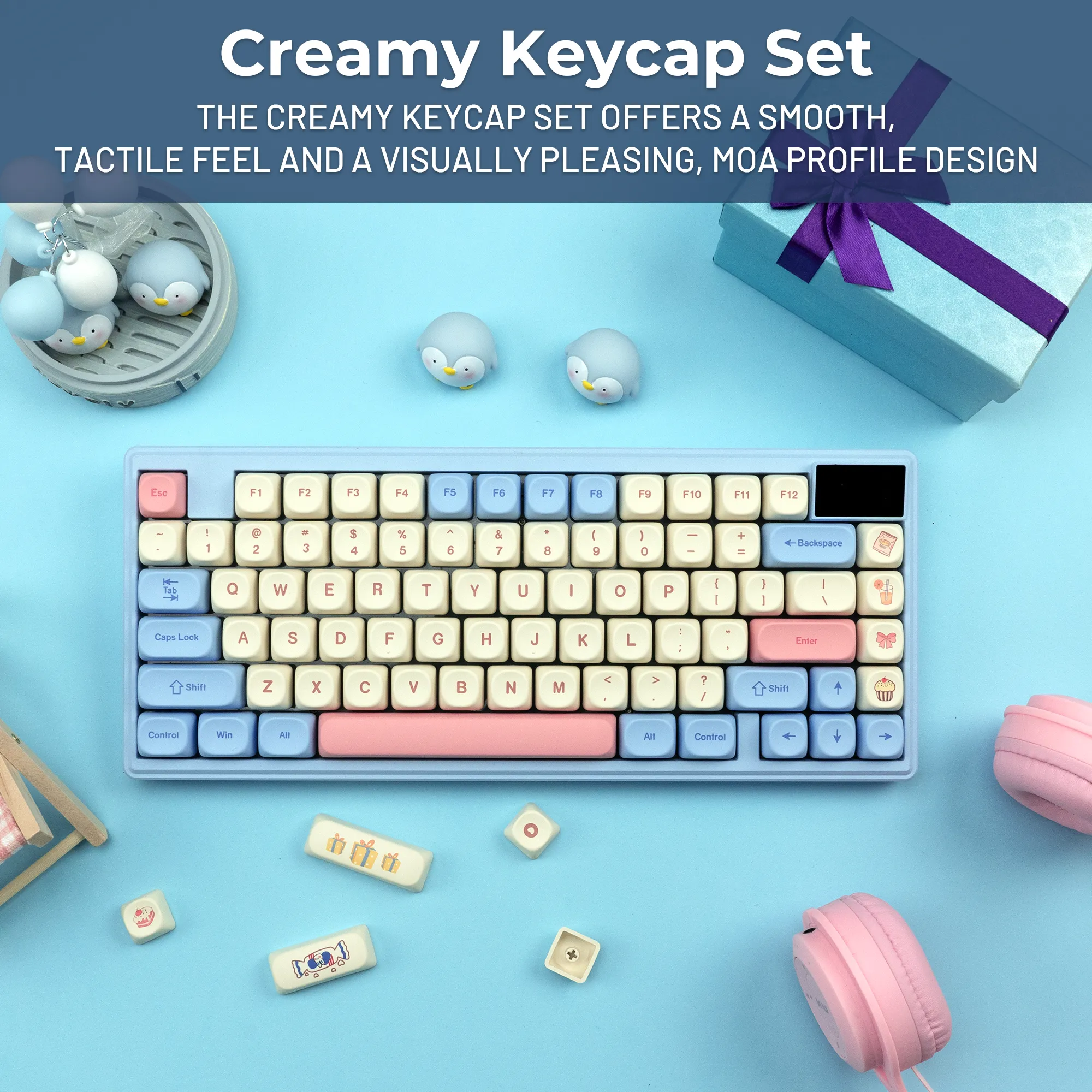 XVX    Rainbow candy  MOA Profile Dye-Sub PBT Keycap Set 143-Key