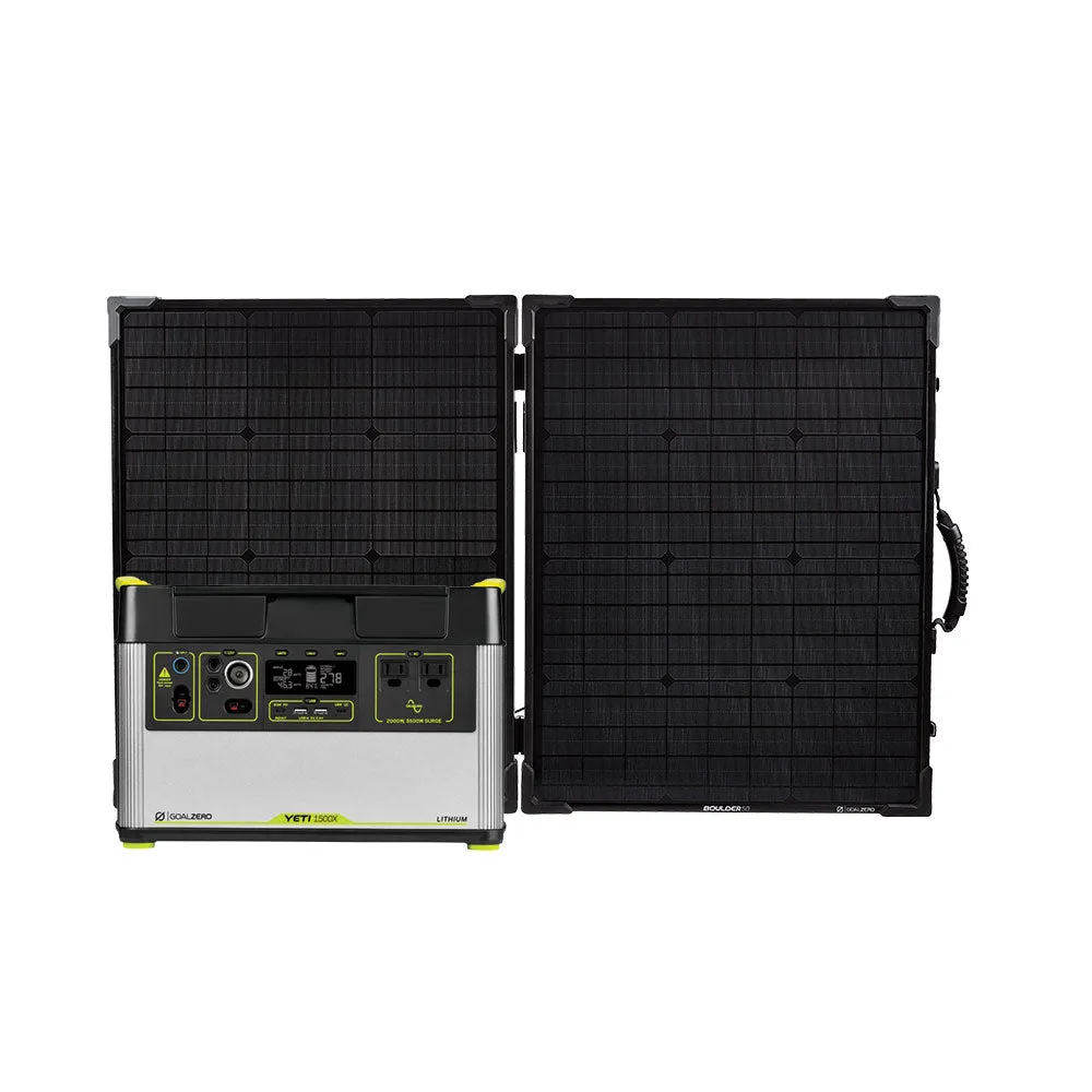 Yeti 1500X   Boulder 100 BC Solar Generator