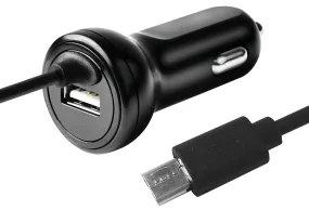 Zenith PM1001FCMC Fixed Car Charger, 12 to 24 VDC Input, 5 V Output, 3 ft L Cord :CD: QUANTITY: 1