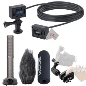 Zoom ECM-6 19.7' Extension Cable with Action Camera Mount     Zoom GHM-1 Guitar Headstock Mount   Zoom SSH-6 Stereo Shotgun Microphone Capsule    ZOOM WSS-6 Windscreen For SSH6 and SSH-6 Shotgun Mic Capsules