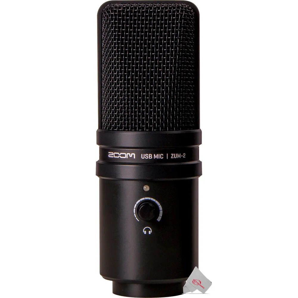 Zoom ZUM-2 USB Podcast Mic Pack With ZUM-2 Mic and Stand Bracket for Video Recording