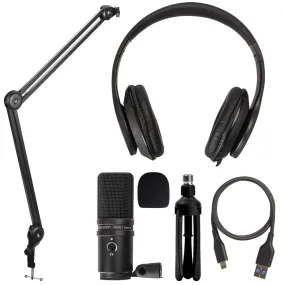 Zoom ZUM-2 USB Podcast Mic Pack With ZUM-2 Mic and Stand Bracket for Video Recording